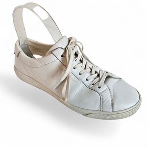 Saint Laurent Paris White Leather Sneakers Womens Size 39 Designer Luxury